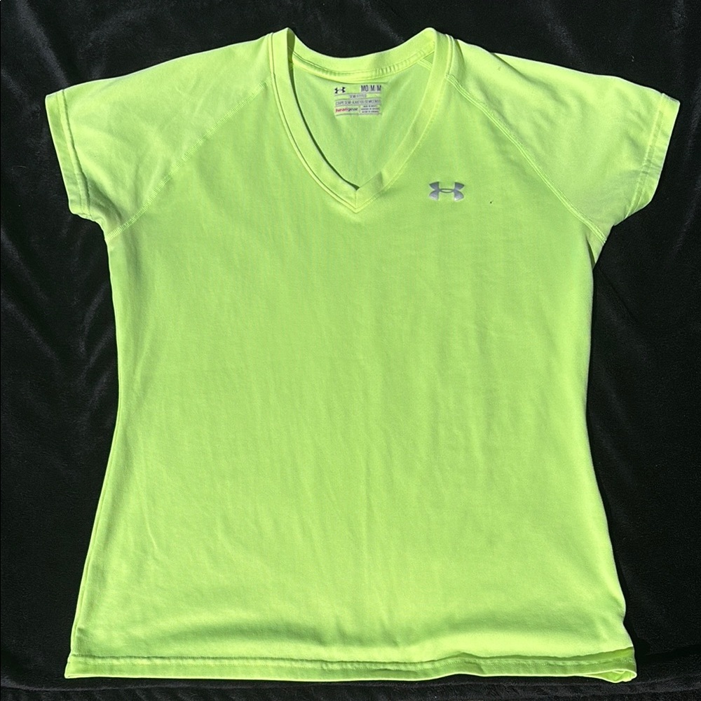 Under Armour Women's Lime Green V-Neck Top